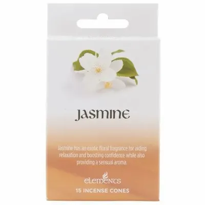 Scents - Set of 12 Packets of Elements Jasmine Incense Cones - SOMETHING DIFFERENT WHOLESALE