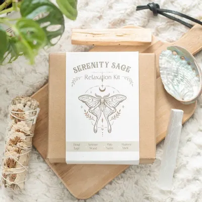 Scents - Serenity Sage Relaxation Smudge Kit - SOMETHING DIFFERENT WHOLESALE