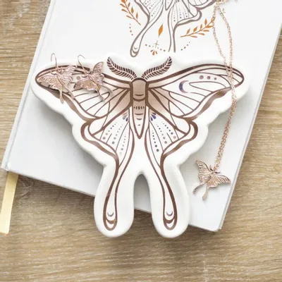 Jewelry - Luna Moth Trinket Dish - SOMETHING DIFFERENT WHOLESALE