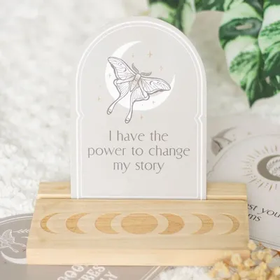 Jouets enfants - Cartes d'affirmation Luna Papillon avec support en bois - SOMETHING DIFFERENT WHOLESALE