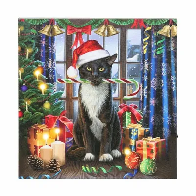 Decorative objects - Krampuss Light Up LED Canvas Plaque by Lisa Parker - SOMETHING DIFFERENT WHOLESALE