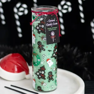 Bougies - Bougie en tube de canne à sucre maudite pour un joyeux Creepmas - SOMETHING DIFFERENT WHOLESALE
