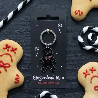 Decorative objects - Spooky Gingerbread Man Keyring - SOMETHING DIFFERENT WHOLESALE