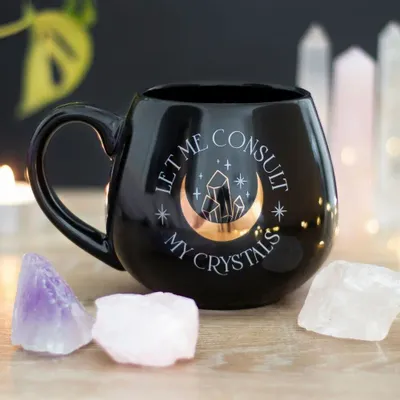 Mugs - Let Me Consult My Crystals Rounded Mug - SOMETHING DIFFERENT WHOLESALE
