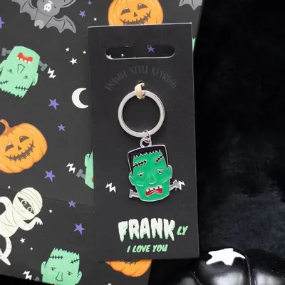 Decorative objects - Monster Frank Enamel Keyring - SOMETHING DIFFERENT WHOLESALE