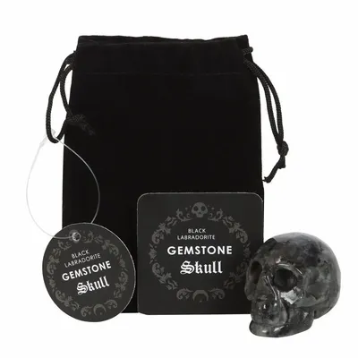 Objets de décoration - Crâne en cristal de labradorite noire - SOMETHING DIFFERENT WHOLESALE