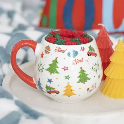 Mugs - Nostalgic Christmas Print Mug and Socks Set - SOMETHING DIFFERENT WHOLESALE