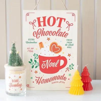 Panels - Homemade Hot Chocolate Hanging Sign - SOMETHING DIFFERENT WHOLESALE