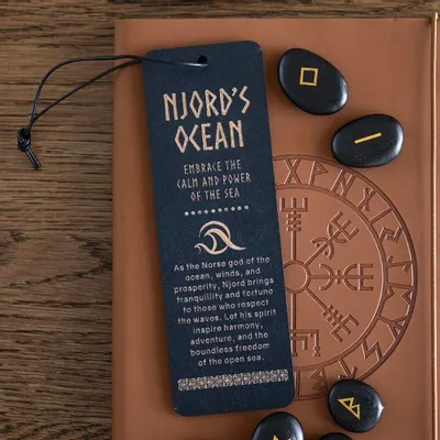 Stationery - Njord's Ocean Wooden Bookmark - SOMETHING DIFFERENT WHOLESALE