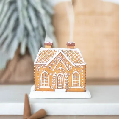 Scents - Gingerbread House Incense Cone Burner - SOMETHING DIFFERENT WHOLESALE