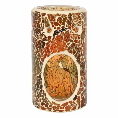 Scents - Pillar Brown Crackle Oil Burner and Wax Warmer - SOMETHING DIFFERENT WHOLESALE