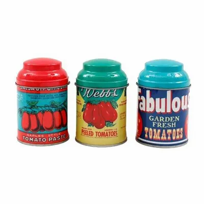 Boîtes de rangement  - Boîte à épices pour tomates style vintage de 10 cm - SOMETHING DIFFERENT WHOLESALE