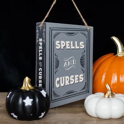 Panels - Spells and Curses Hanging Sign - SOMETHING DIFFERENT WHOLESALE
