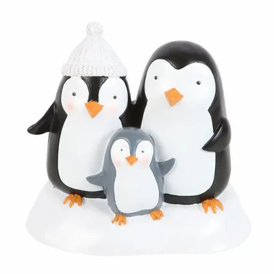 Ornements - Ornement en résine Famille de pingouins - SOMETHING DIFFERENT WHOLESALE