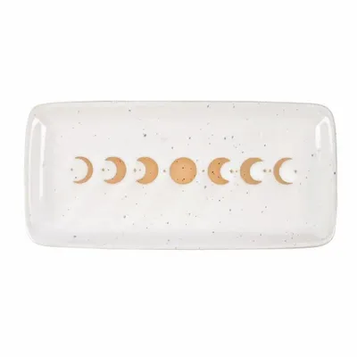 Jewelry - 17cm Moon Phase Ceramic Trinket Tray - SOMETHING DIFFERENT WHOLESALE