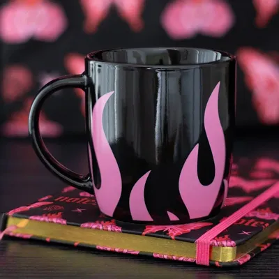 Mugs - Pink Flame Mug - SOMETHING DIFFERENT WHOLESALE