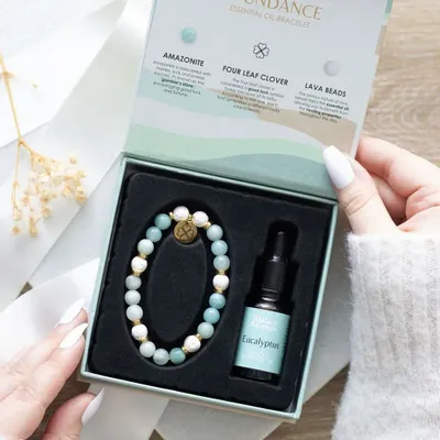 Bijoux - Bracelet en cristal d'amazonite Abundance pour huiles essentielles - SOMETHING DIFFERENT WHOLESALE