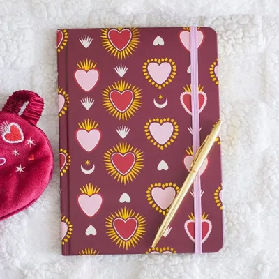 Stationery - Sacred Heart Print A5 Notebook - SOMETHING DIFFERENT WHOLESALE