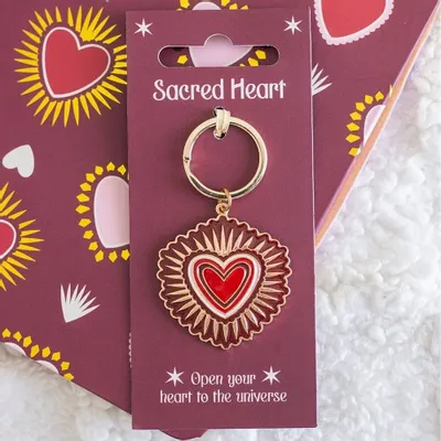 Decorative objects - Sacred Heart Keyring - SOMETHING DIFFERENT WHOLESALE