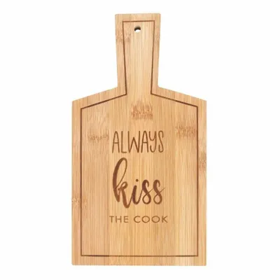 Placemats - Kiss the Cook Bamboo Serving Board - SOMETHING DIFFERENT WHOLESALE