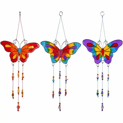 Decorative objects - Set of 12 Butterfly Suncatchers - SOMETHING DIFFERENT WHOLESALE