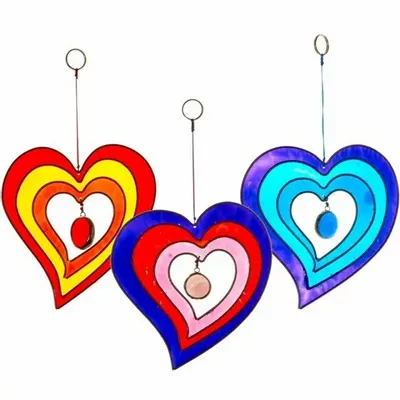Decorative objects - Hanging Heart Suncatcher - SOMETHING DIFFERENT WHOLESALE