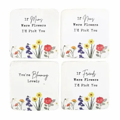 Sets de table - Ensemble de 24 sous-verres à motifs de fleurs sauvages - SOMETHING DIFFERENT WHOLESALE