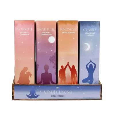 Home fragrances - Set of 48 Mindfulness Collection Incense Stick Packs - SOMETHING DIFFERENT WHOLESALE
