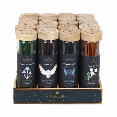 Parfums d'intérieur - Lot de 20 bâtonnets d'encens Forêt de Minuit sous présentoir - SOMETHING DIFFERENT WHOLESALE