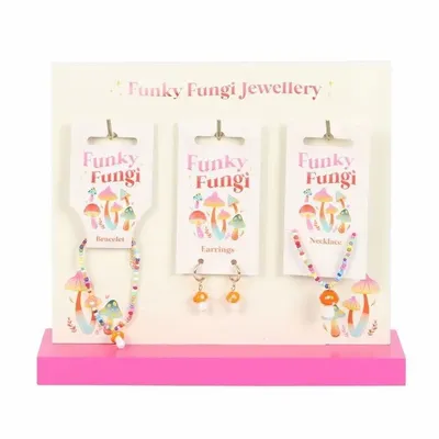 Jewelry - Set of 18 Funky Fungi Mushroom Jewellery Pieces on Display - SOMETHING DIFFERENT WHOLESALE