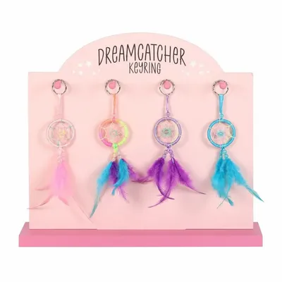 Decorative objects - Set of 32 Mini Pastel Dreamcatchers on Display - SOMETHING DIFFERENT WHOLESALE