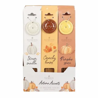 Home fragrances - Set of 18 Autumn Accents Incense Sticks - SOMETHING DIFFERENT WHOLESALE