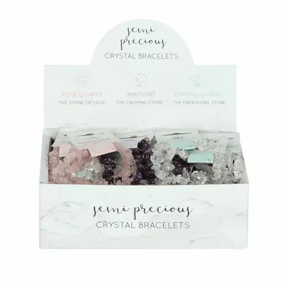 Jewelry - Set of 36 Crystal Bracelets in Display Box - SOMETHING DIFFERENT WHOLESALE