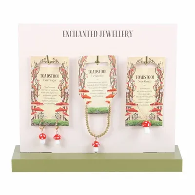 Jewelry - Set of 18 Mushroom Jewellery Pieces on Display - SOMETHING DIFFERENT WHOLESALE