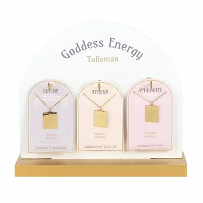 Bijoux - Ensemble de 24 colliers talismans de déesse exposés - SOMETHING DIFFERENT WHOLESALE