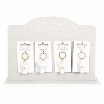 Objets de décoration - Ensemble de 24 porte-clés ange gardien exposés - SOMETHING DIFFERENT WHOLESALE