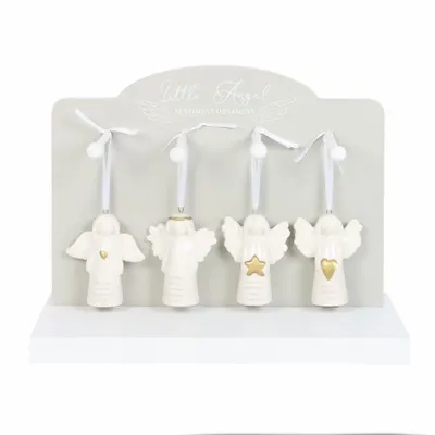 Other wall decoration - Set of 24 Angel Sentiment Ornaments on Display - SOMETHING DIFFERENT WHOLESALE