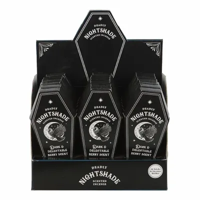 Parfums d'intérieur - Coffret de 18 bâtonnets d'encens à la belladone présentés en vitrine - SOMETHING DIFFERENT WHOLESALE