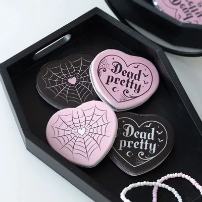 Mirrors - Set of 12 Pretty Deadly Compact Mirrors in Display - SOMETHING DIFFERENT WHOLESALE