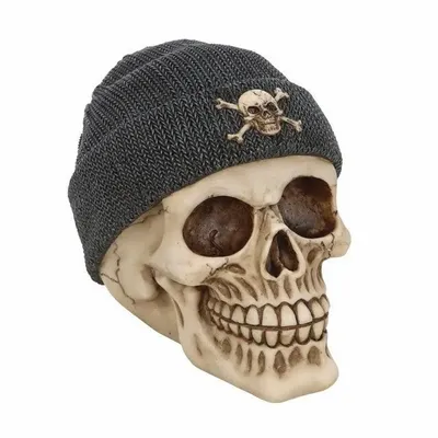 Ornaments - Skull Ornament with Beanie - SOMETHING DIFFERENT WHOLESALE