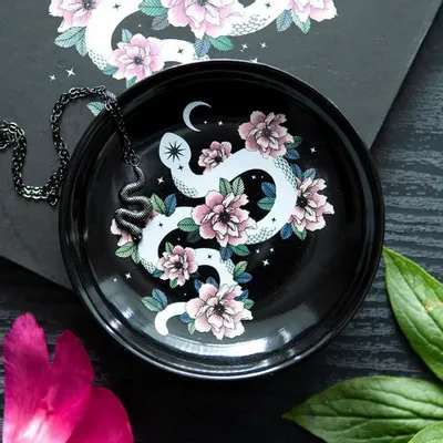 Jewelry - Floral Snake Trinket Dish - SOMETHING DIFFERENT WHOLESALE