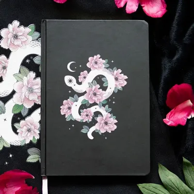 Stationery - Floral Snake A5 Notebook - SOMETHING DIFFERENT WHOLESALE