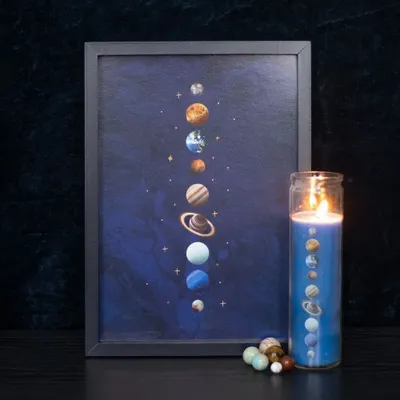 Decorative objects - Solar System Framed Wall Print - SOMETHING DIFFERENT WHOLESALE