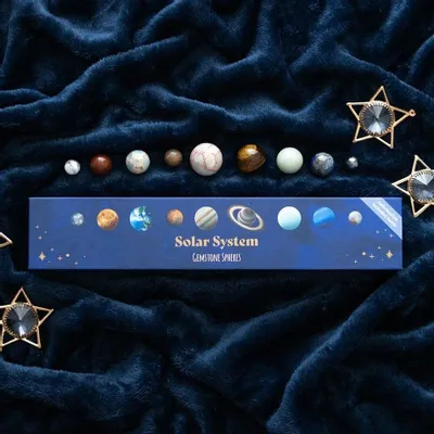 Decorative objects - Solar System Gemstone Crystal Sphere Set - SOMETHING DIFFERENT WHOLESALE