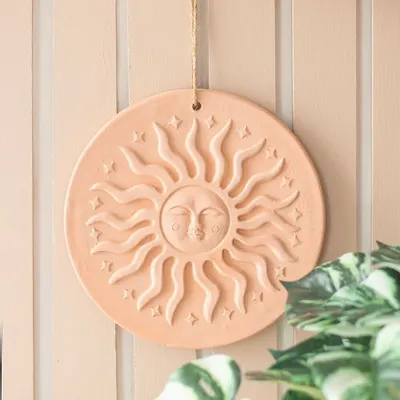 Panels - Terracotta Sun Plaque - SOMETHING DIFFERENT WHOLESALE