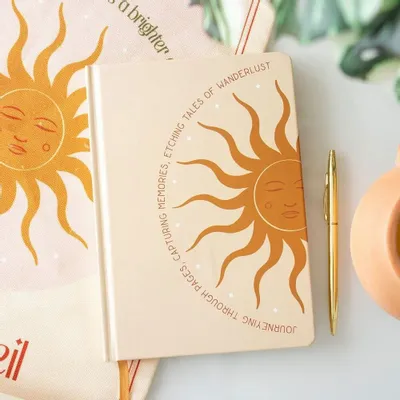 Stationery - Sun A5 Notebook - SOMETHING DIFFERENT WHOLESALE