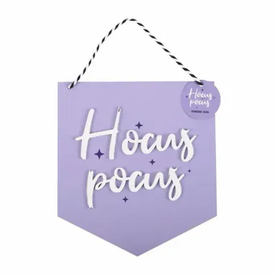 Panels - Purple Hocus Pocus Hanging Sign - SOMETHING DIFFERENT WHOLESALE