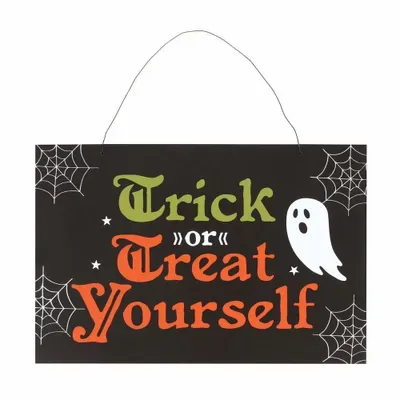 Panels - Trick or Treat Yourself Hanging Sign - SOMETHING DIFFERENT WHOLESALE