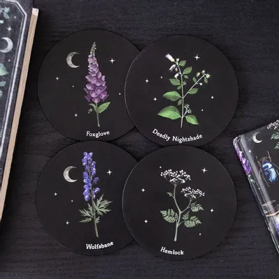 Sets de table - Ensemble de sous-verres Plantes Vénéneuses - SOMETHING DIFFERENT WHOLESALE