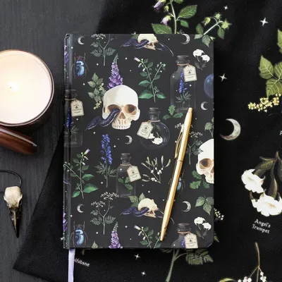Stationery - Venom & Vines Print A5 Notebook - SOMETHING DIFFERENT WHOLESALE